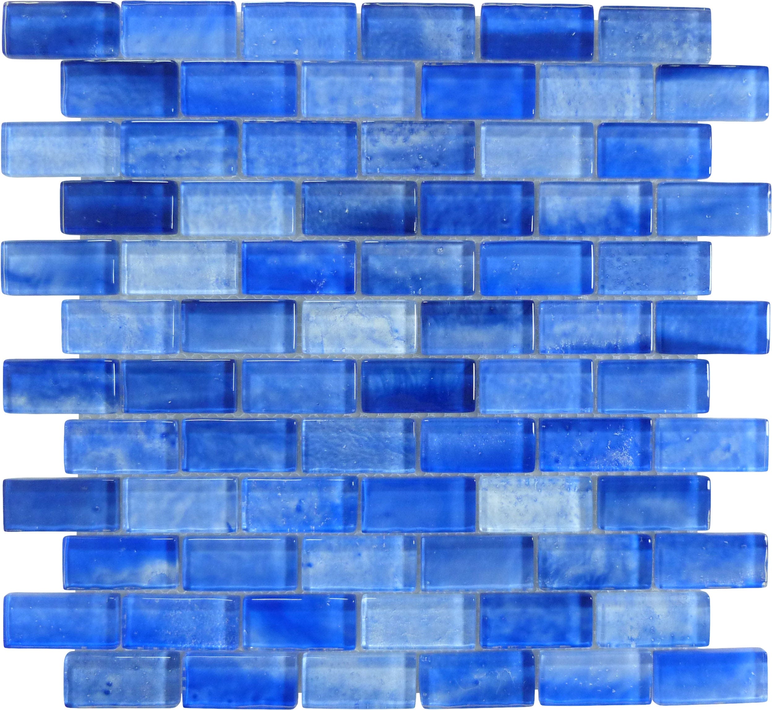 Jewel Navy Glass Mosaic Tile 1x2