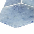 Fluid Hexagon Glass Tile Frosted Blue 3 1/2'' for pools and spas