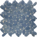 Glass Pebble Mosaic Tile Blue for shower floor and swimming pools
