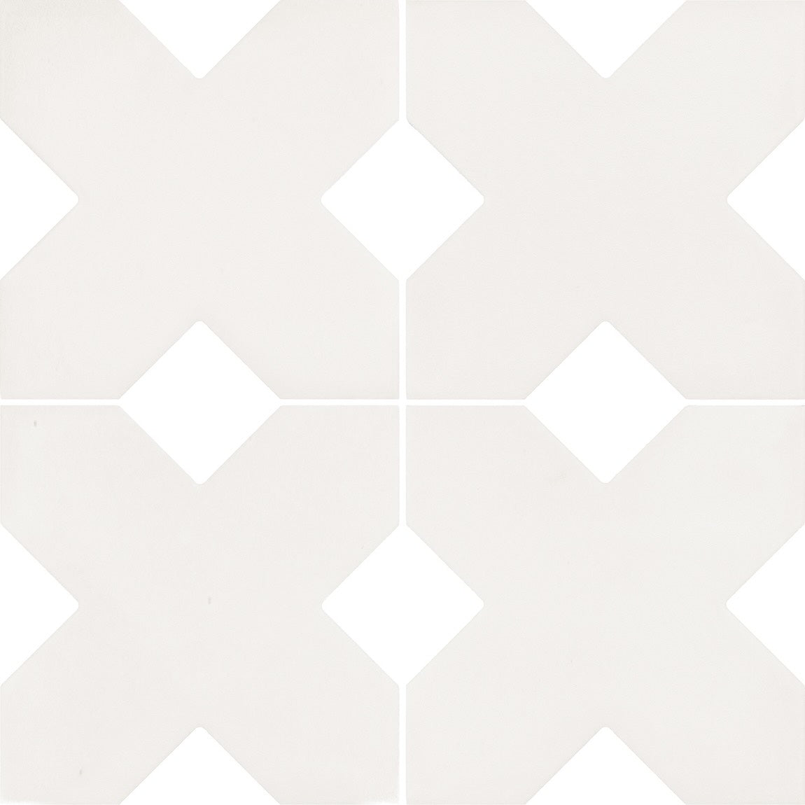 Telouet Porcelain Tile 5x5 Base Oyster - 4 pieces together