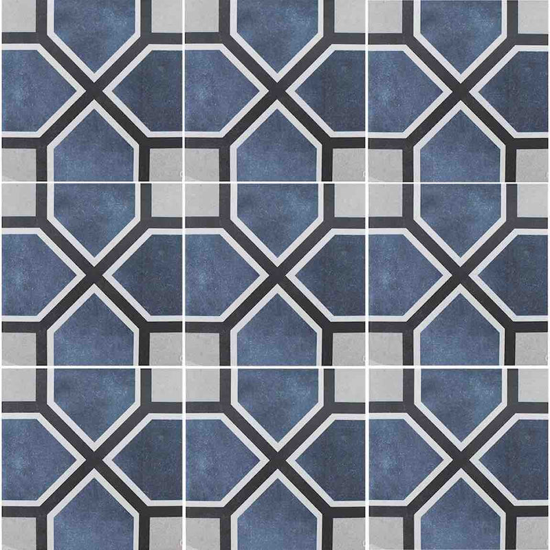 Patterned Porcelain Tile Brickell 6x6 for pools, kitchen, and bathrooms