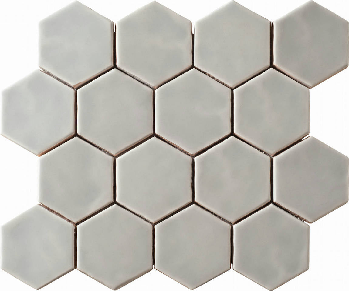 ColorClay Hexagon Tile Cement Matte for a contemporary bedroom floor.