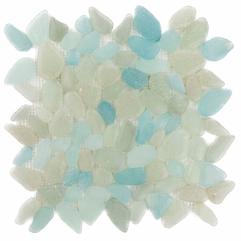 Glass Pebble Mosaic Tile Crystal Water for floor and walls