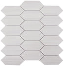 Recycled Glass Mosaic Tile Dolomite White Picket Matte Finish