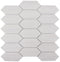 Recycled Glass Mosaic Tile Dolomite White Picket Matte Finish
