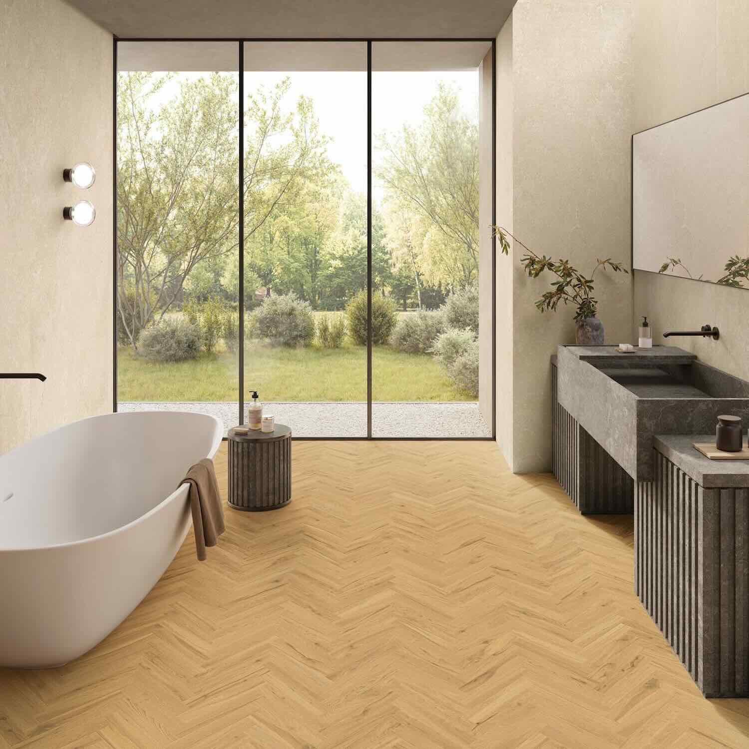 Dynamicwood Brick Pure Oak Tile 2x12