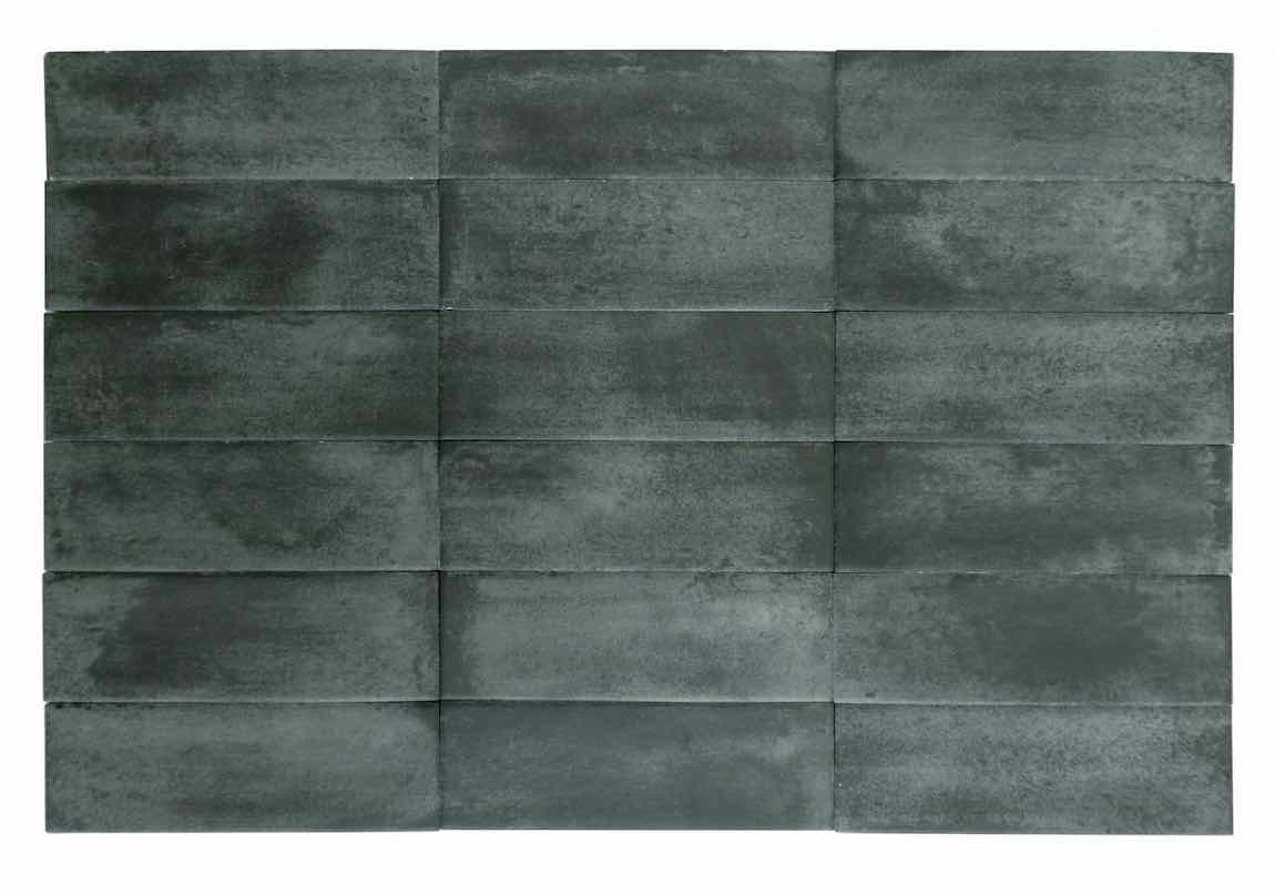 Organic Style Subway Tile Graphite for a bold bedroom floor.