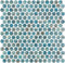 Glass Pool Mosaic Tile Coral Reef Green Penny Round for pools, spas, bathrooms, and showers