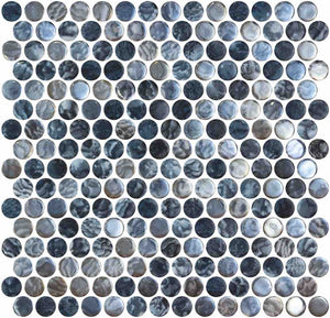 Glass Pool Tile Coral Reef Grey Penny for pools and spas