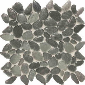 Glass Pebble Mosaic Tile Grey for swimming pool and spas