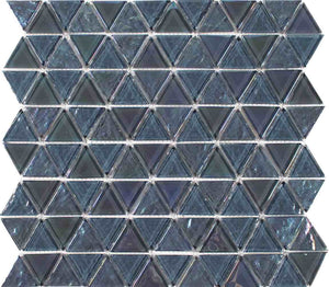 Beach Glass Tile Triangle Iridescent Grey
