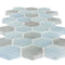 Fluid Small Hex Glass Tile Frosted Y Blend for pools and spas