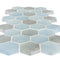 Fluid Small Hex Glass Tile Frosted Y Blend for pools and spas