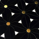Marble Mosaic Tile Magnolia Black Gold for kitchen and bathrooms.