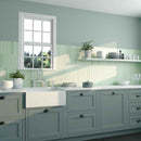 Picket Tile Arrow Mint Matte 2x10 featured on a farmhouse kitchen