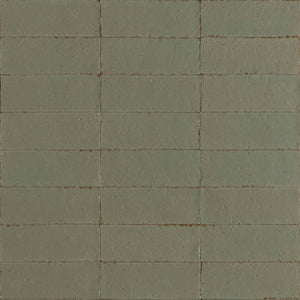 Glacier Italian Porcelain Subway Tile Muschio 3x8 Glossy for kitchen, bathroom, and showers