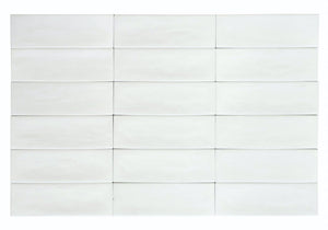 Organic Style Subway Tile White 2x6 for kitchen and bathroom floor and walls