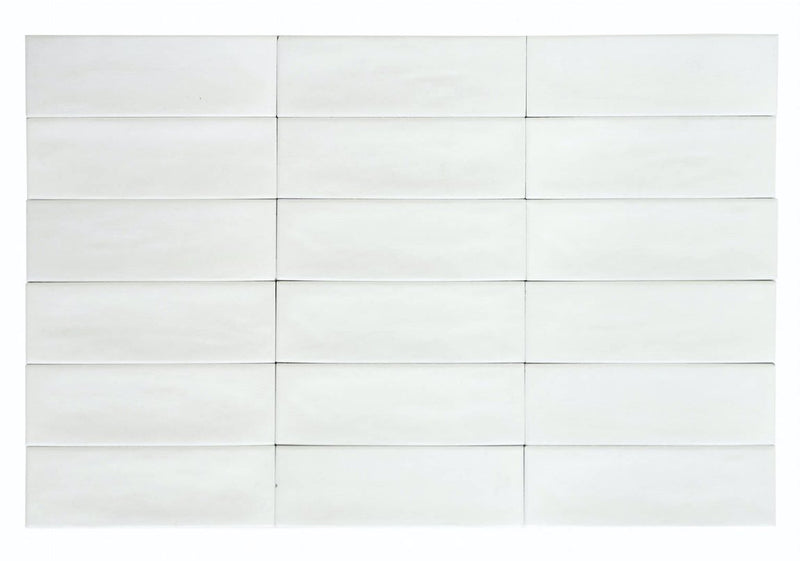 Organic Style Subway Tile White 2x6 for kitchen and bathroom floor and walls