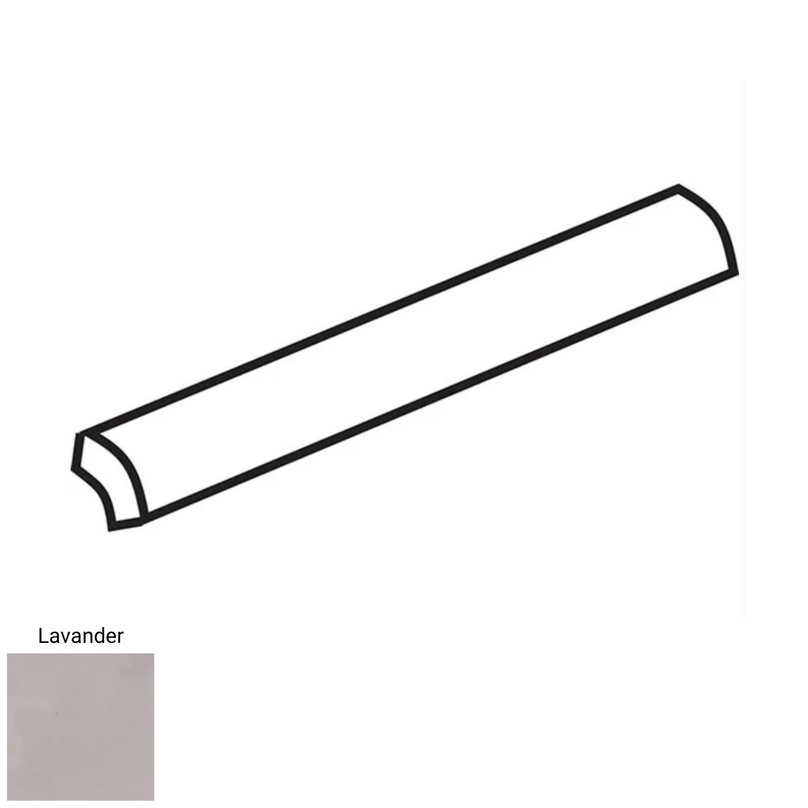 Pencil Tile Delight Lavender 3/4x10 Glossy