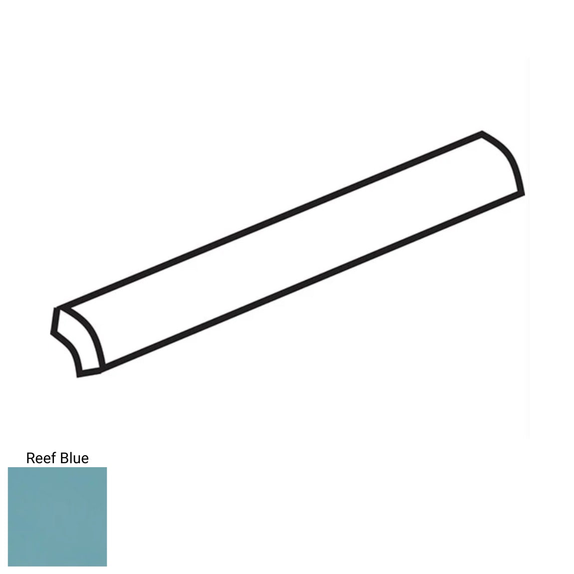 Pencil Tile Delight Reef Blue 3/4x10 Glossy