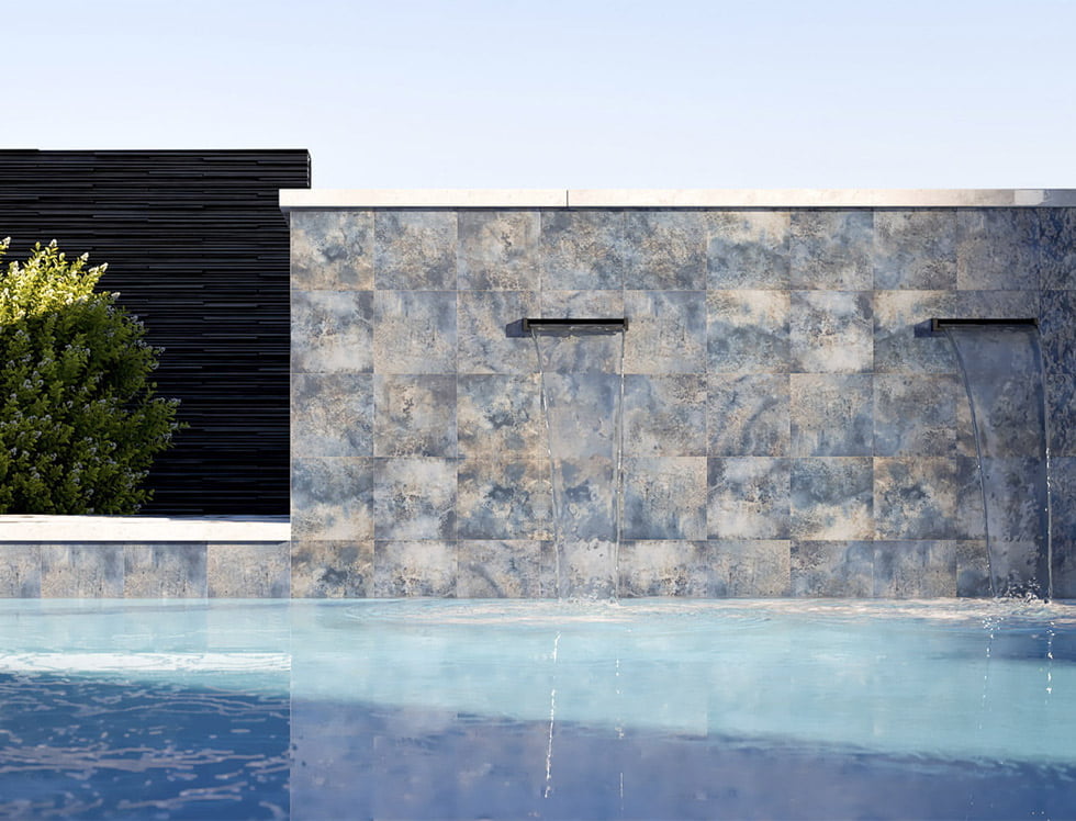 Porcelain Pool Tile Classic Indigo 6x6 for spas