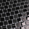 Glass Mosaic Tile Staggered Black 1x1 for bathroom and shower walls