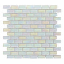 Reflections Iridescent Glass Tile White 1x2 for pools, spas, and bathrooms