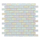 Reflections Iridescent Glass Tile White 1x2 for pools, spas, and bathrooms
