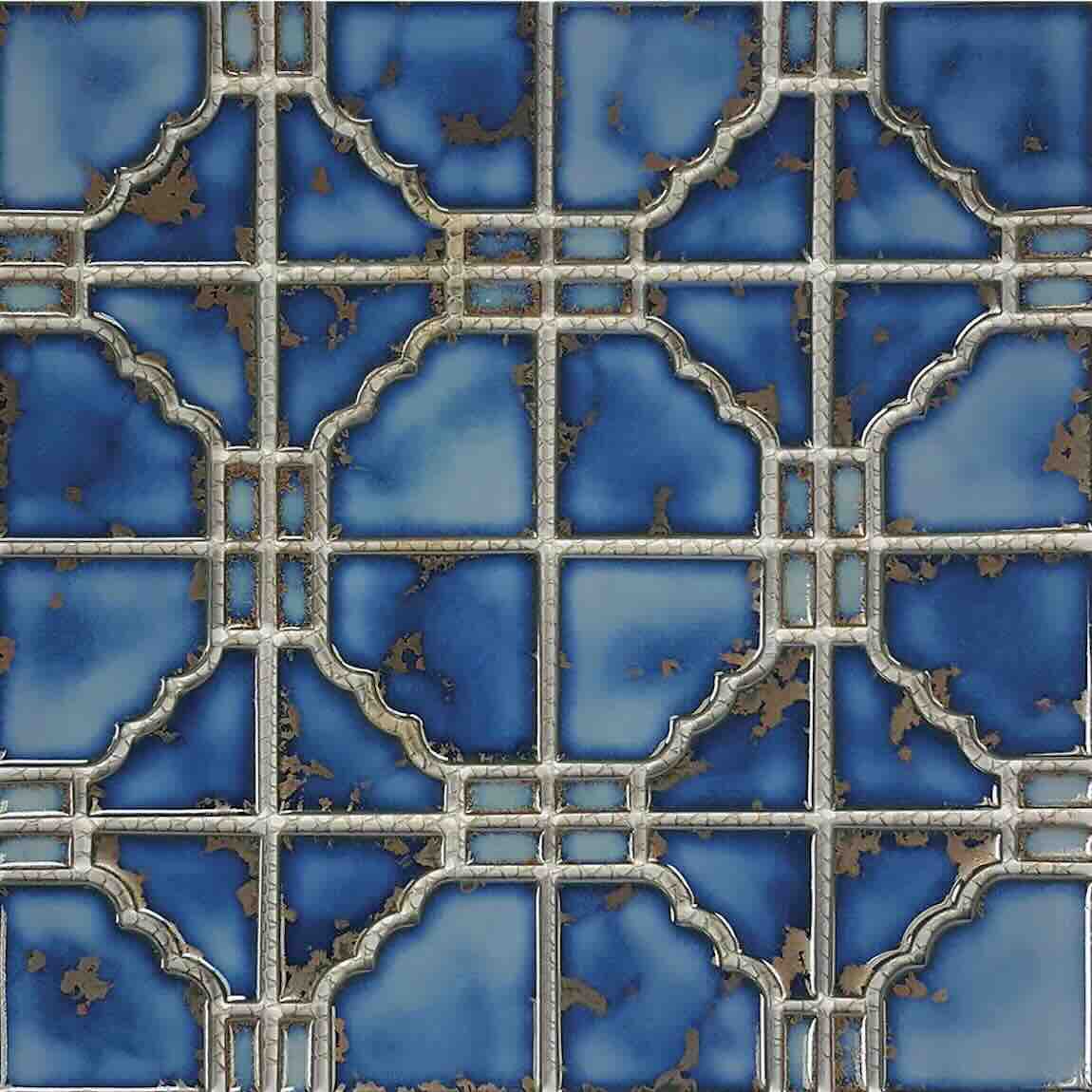 Roman Blue Pool Porcelain Mosaic Tile