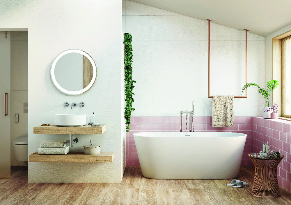 Delight Subway Tile Silk Pink 4x10