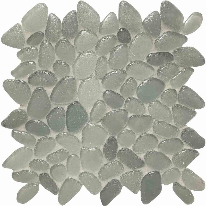 Glass Pebble Mosaic Tile Silver for swimming pool and spas
