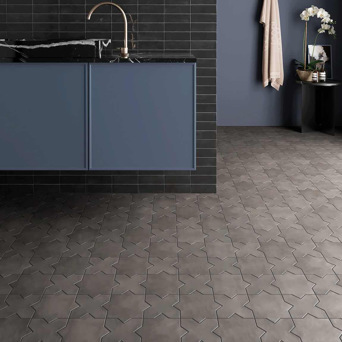 Telouet Porcelain Tile 6x6 Star Soil