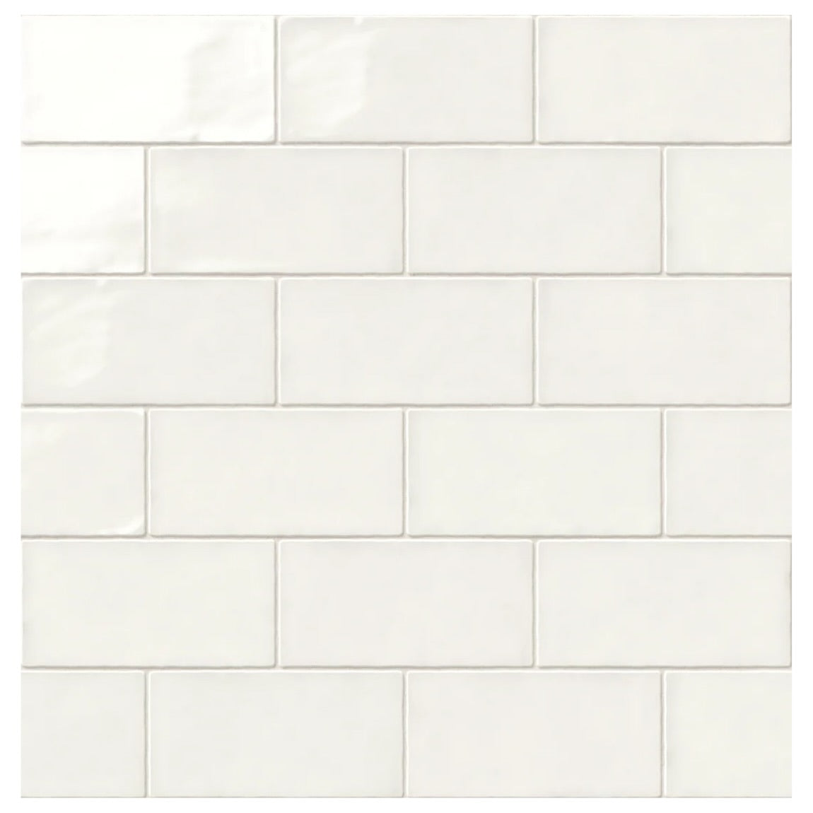 Coastal White 2.5x5 Ceramic Subway Tile