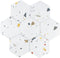 Terrazzo Look Hexagon Tile 9x10 White
