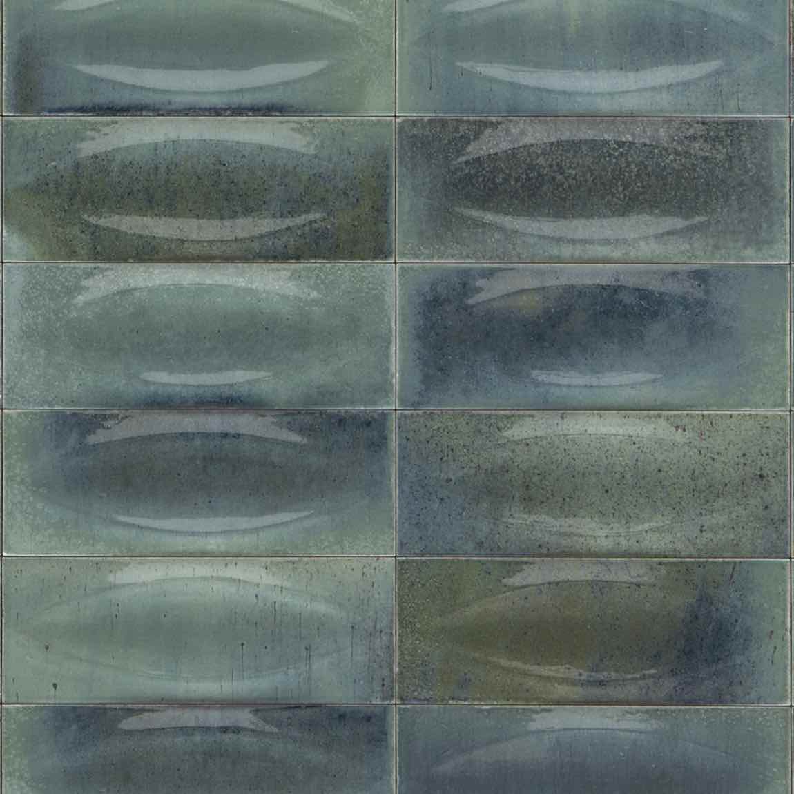 Storie Distressed Tile Turquoise 3x8 Deco Eye