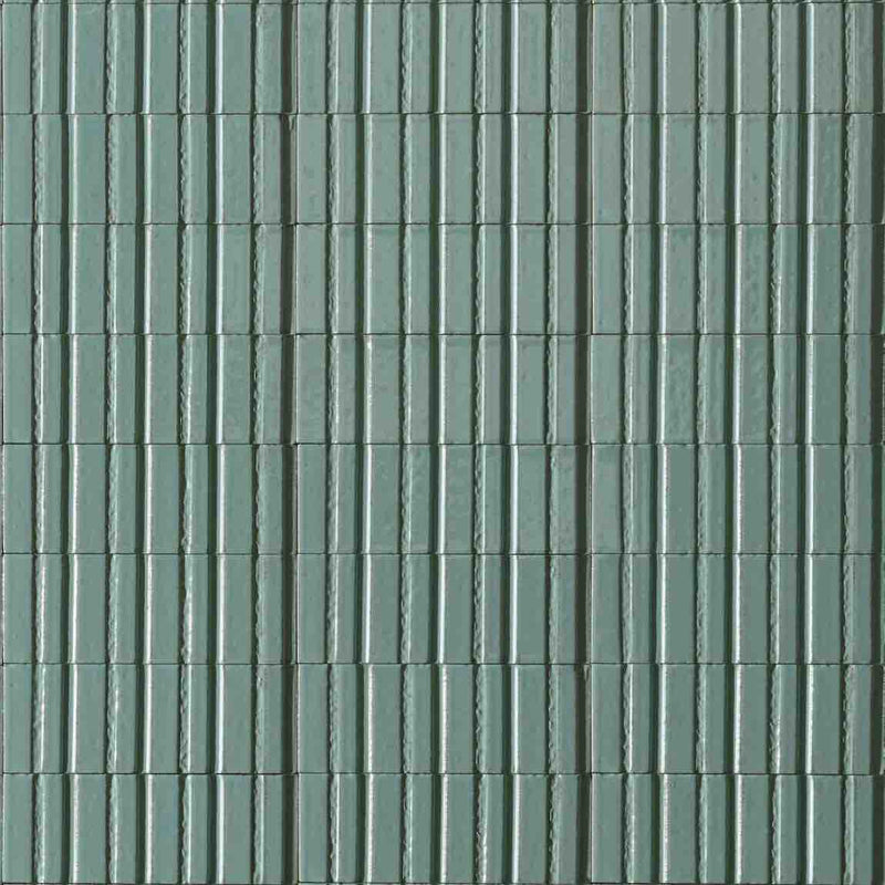 Glacier Italian Porcelain Structure 3D Tile Turquoise 3x8 Glossy for accent walls and bathroom walls