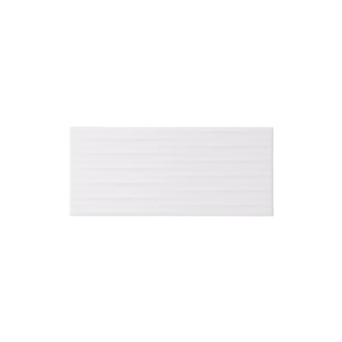 Wavy Subway Tile White Glossy 4x10