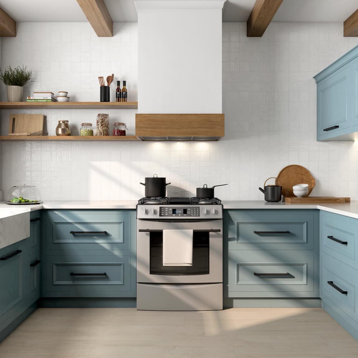 Coastal White 5x5 Glazed Ceramic Tile