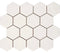 ColorClay Hexagon Handmade Mosaic Tile White Matte 11x13 for floor and walls