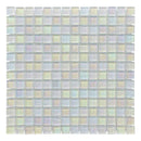 Reflections Iridescent Glass Tile White 1x1 for pools, spas, and bathrooms