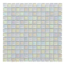 Reflections Iridescent Glass Tile White 1x1 for pools, spas, and bathrooms