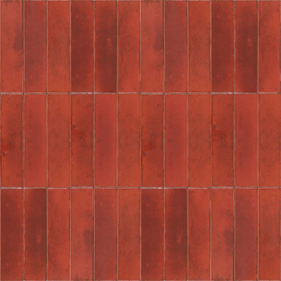 Zellij Distressed Subway Tile Magma 2.8x11