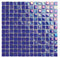Reflections Iridescent Glass Tile Cobalt 1x1 for swimming pool and spas