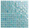 Reflections Iridescent Glass Tile Aquamarine 1x1 for swimming pool and spas