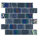 Iridescent Glass Tile Summer Gray 2 x 3