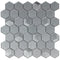 Glass Mosaic Tile Hexagon Gray