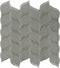 Glass Mosaic Tile Floral Leaf French Gray