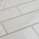 Glass Subway Tile Contemporary Almond 2x6