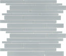 Glass Mosaic Tile Strip Tender Gray