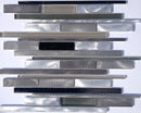 Linear Aluminum Glass Tile Random Blend